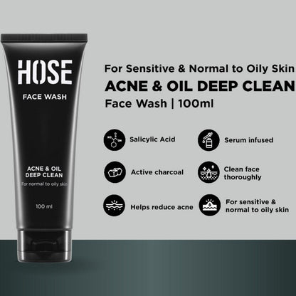 Hose Face Wash Acne Oil Deep Clean 100ml Sabun Cuci Muka 100 ml