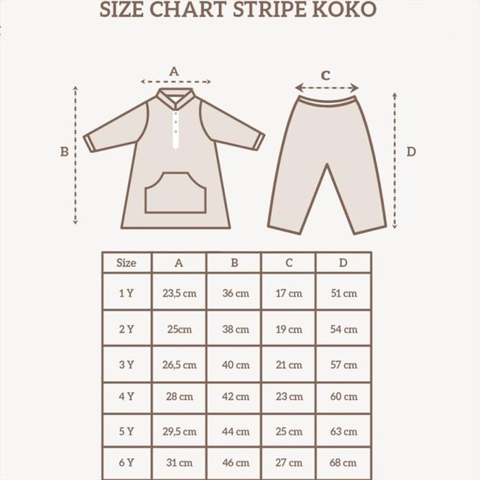 Little Palmerhaus Stripe Koko French Blue Baju Koko Anak