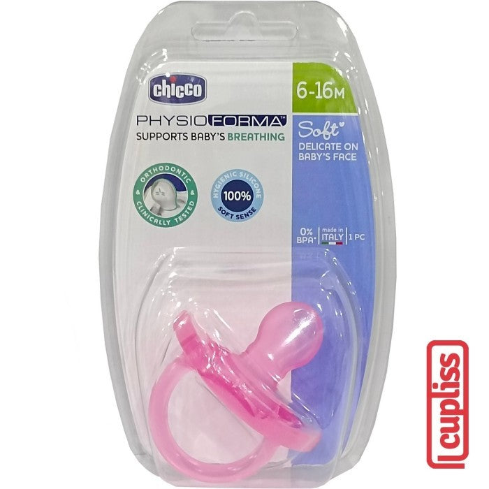CHICCO Physio Soft Soother Silicone 6-16m Dot Botol Susu Bayi