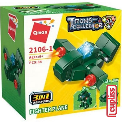 QMAN City Guard 3in1 Fighter Plane 2106-1