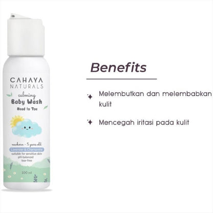 Cahaya Naturals Calming Baby Wash Head to Toe 100ml 11010106 100 ml