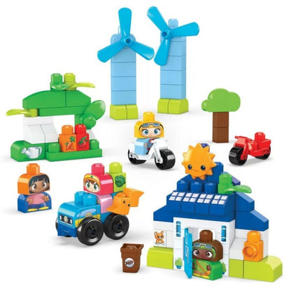 Fisher Price HCG36 Mega Bloks Green Town Build n Learn Eco House