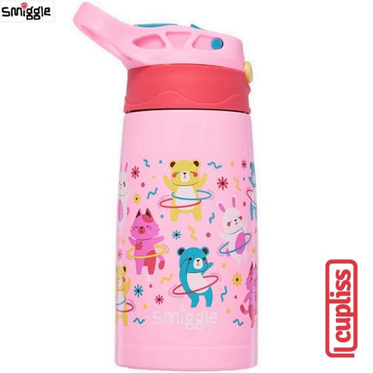 SMIGGLE Drink Bottle 441179 Lets Play Junior Flip Stainless 400ml Botol Minum