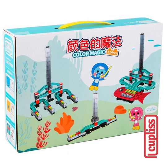 IQANGEL Creative Block & Marble Run Toys Color Magic IQ1019 Mainan Susun Balok IQ Angel