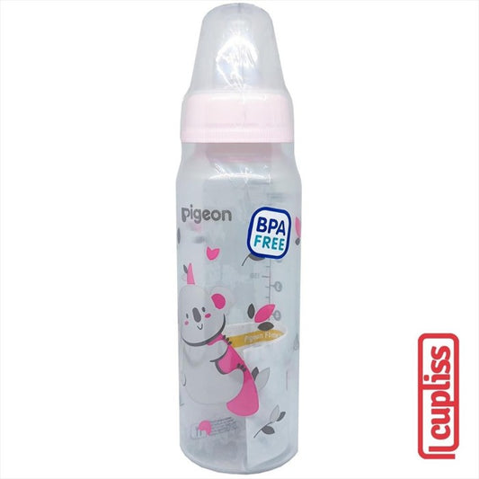 PIGEON Bottle PP RP Slim Neck Peristaltic 240 ml Pink Cap Botol Susu