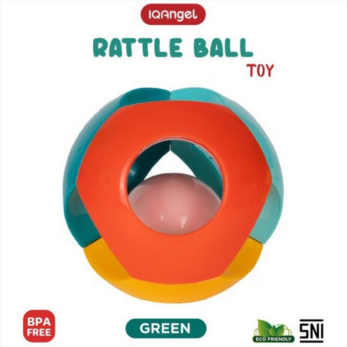 IQANGEL Rattle Ball Toy Mainan Bola Kerincingan Bayi IQ Angel Green