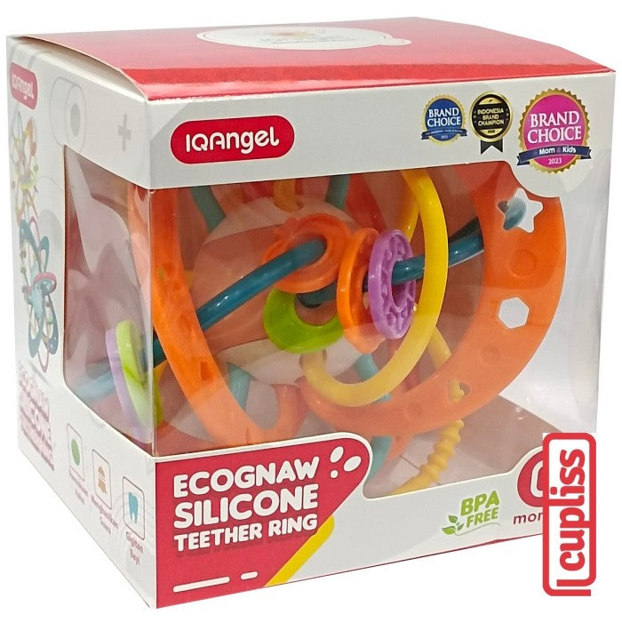 IQANGEL Ecognaw Silicone Teether Ring IQ0104 Mainan Gigitan Bayi IQ Angel
