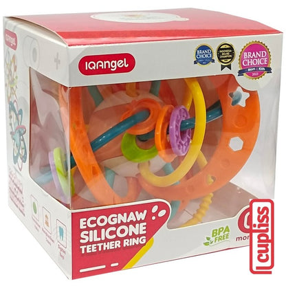 IQANGEL Ecognaw Silicone Teether Ring IQ0104 Mainan Gigitan Bayi IQ Angel