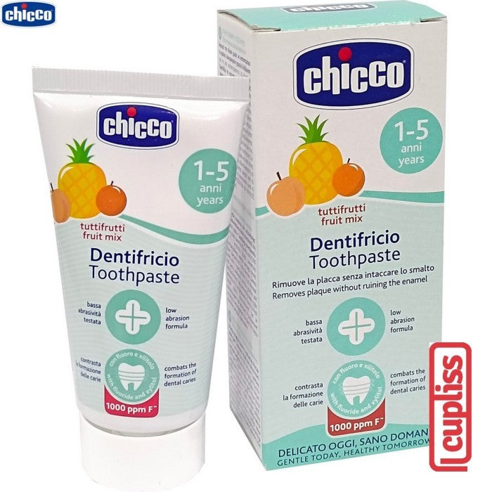 CHICCO Toothpaste With Fluoride 50ml Pasta Gigi Fruit Mix Odol Campuran Buah 50 ml 10608