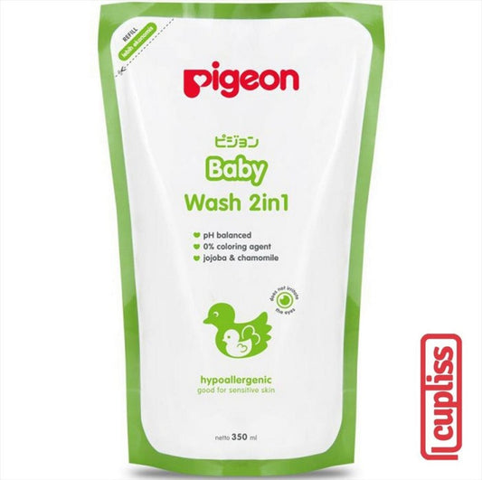 PIGEON Baby Wash Chamomile 2in1 350ml Refill Pouch Sabun Shampoo