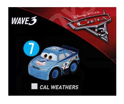 Wave 3 Sealed - Cal Weather Disney Cars Mini Racers Diecast no 7