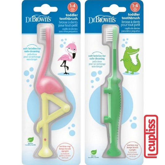 Dr Brown Toddler Toothbrush Baby Sikat Gigi Bayi Karakter 1-4Y