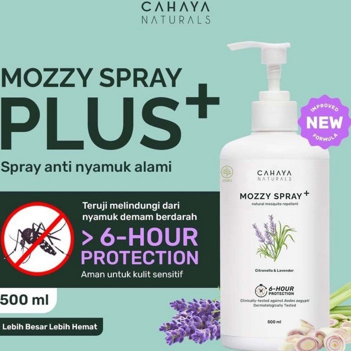 Cahaya Naturals Mozzy Spray Plus+ Natural 500ml 14020104 Repellent 500 ml Plus