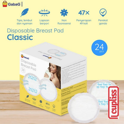 GABAG Breast Pads Classic Disposable 56pcs Breastpad