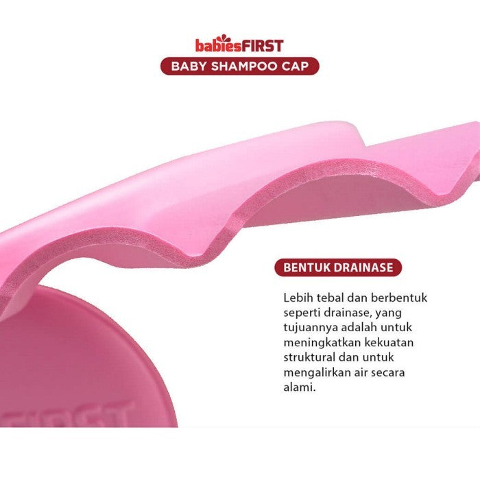 BabiesFirst Shampoo Cap Pink Topi Keramas Bayi Shower Mandi