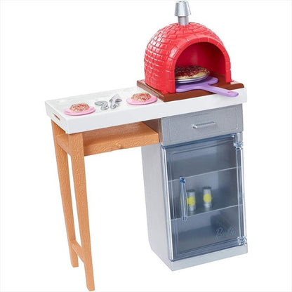 BARBIE FXG37 Accessory Mattel Furniture Outdoor - Brick Oven Pizza