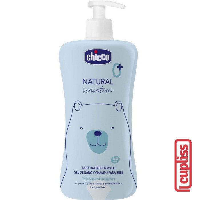 CHICCO Natural Sensation Baby Hair Body Wash Sabun Shampo Bayi D4051