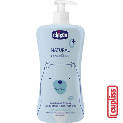 CHICCO Natural Sensation Baby Hair Body Wash Sabun Shampo Bayi D4051