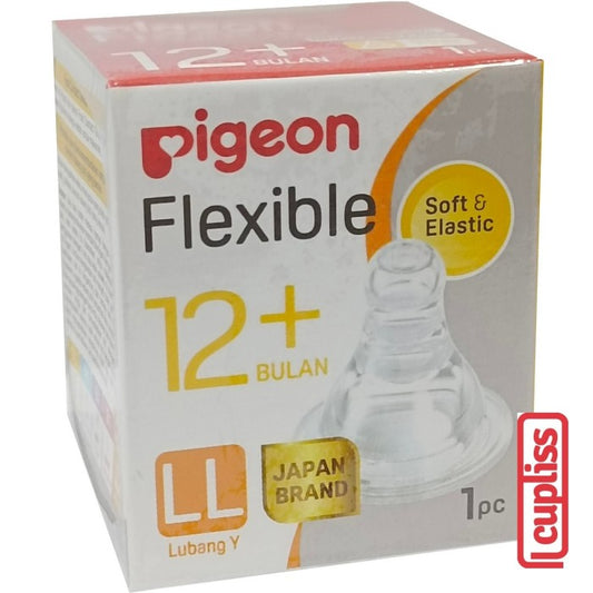 PIGEON Peristaltic Nipple Size LL Slim Neck 1pcs Box Dot Bayi