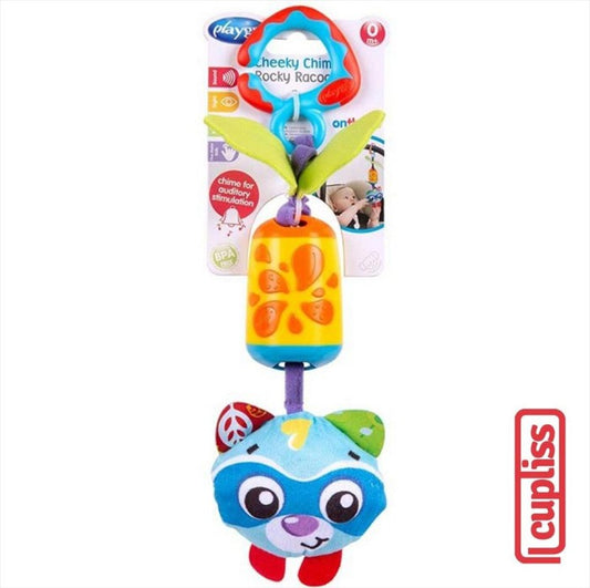 Playgro 122150 Cheeky Chime Rocky Racoon Gigitan bayi