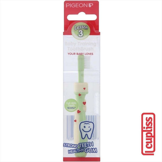 PIGEON Traning Toothbrush Lesson 3 Lime Green Sikat Gigi Anak