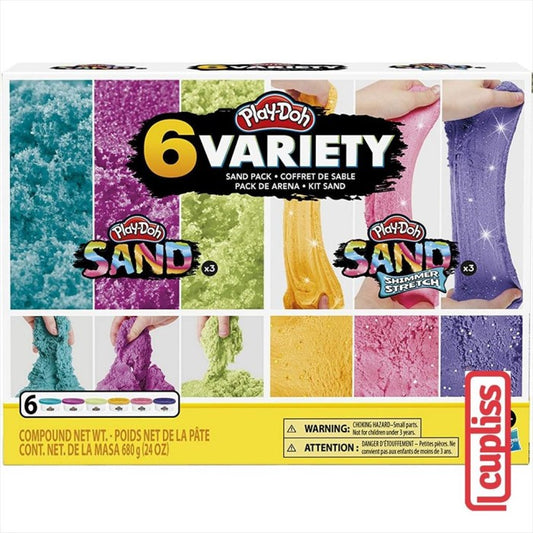 Play Doh Sand Variety 6 Pack Hasbro F0103 Playdoh