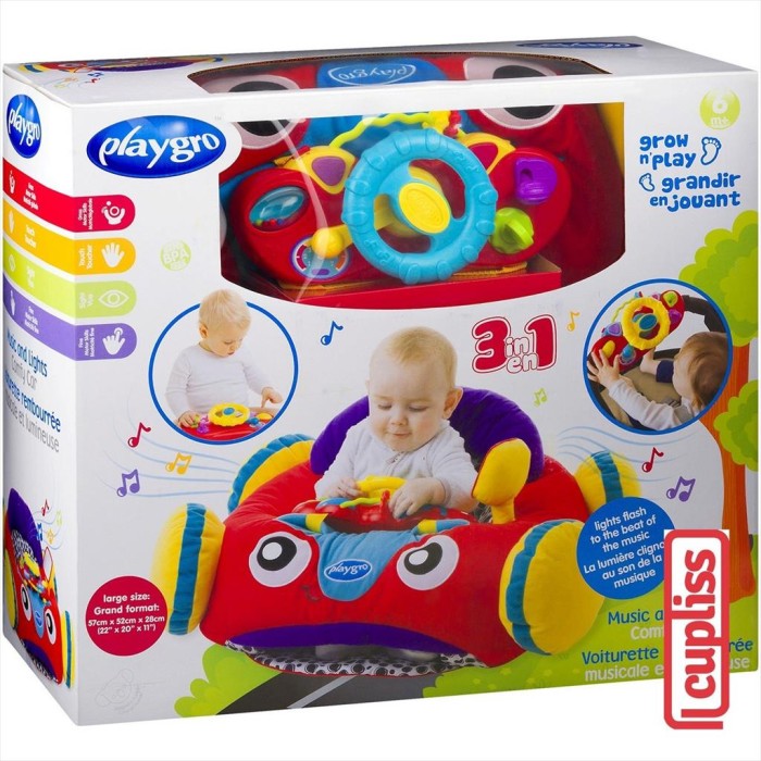 Playgro 120743 Music And Lights Comfy Car Mainan Bayi