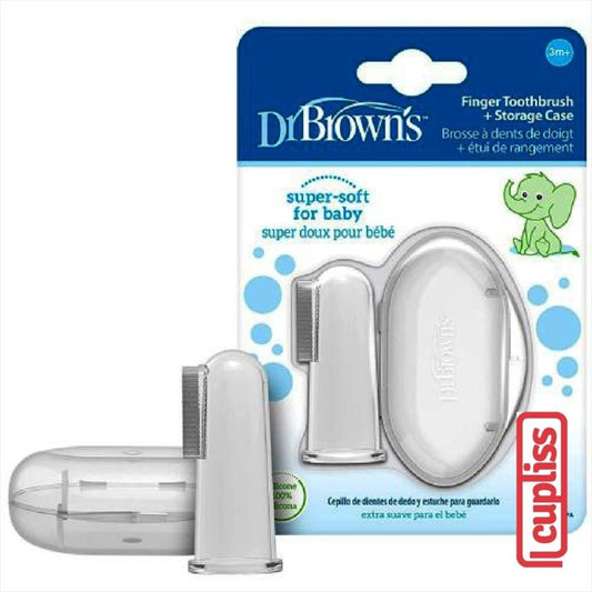 Dr Brown Silicone Finger Toothbrush with Case