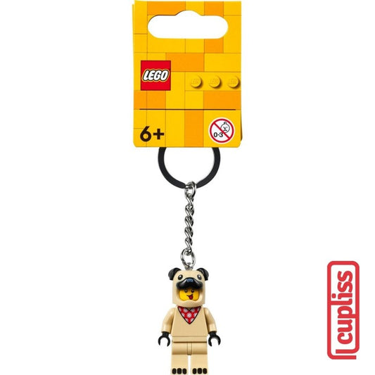 LEGO Keychain 854158 French Bull Dog Guy Minifigure Key chain