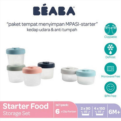 BEABA Food Meal Storage Starter Set 6 Wadah MPASI
