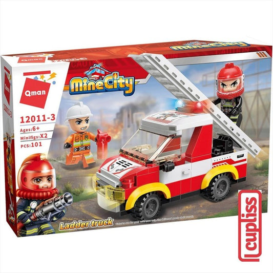 QMAN MineCity Ladder Truck Fire Line 12011-3