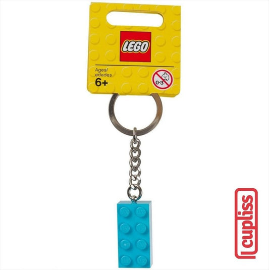 LEGO Keychain 852274 Light Blue Brick 4 x 2 Key chain