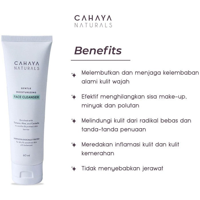 Cahaya Naturals Gentle Moisturizing Face Cleanser 60ml Sabun Muka