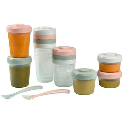 BEABA Food Meal Storage Expert Pack Set 12 Eucalyptus Wadah MPASI