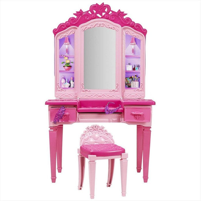 BARBIE CDY64 Vanity Set Doll Princess Power Superhero Boneka Anak