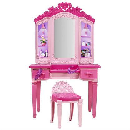 BARBIE CDY64 Vanity Set Doll Princess Power Superhero Boneka Anak