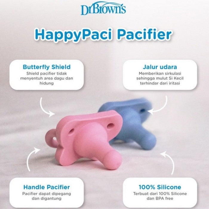 Dr Brown HappyPaci Silicone Pacifier 1pcs Dot Newborn