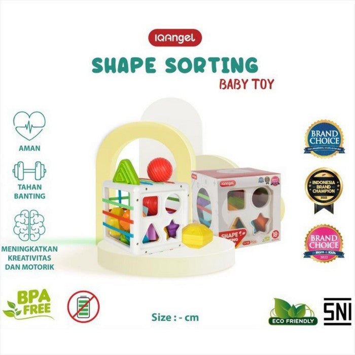 IQANGEL Shape Sorting Baby Toy Mainan Puzzle Anak IQ Angel 0211