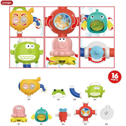 IQANGEL DIY Bath Toys 16 Part IQ8070 Mainan Mandi Air Bayi IQ Angel