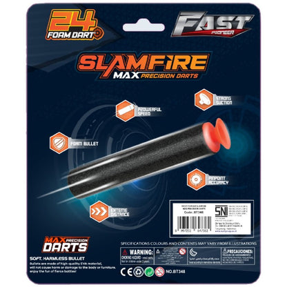 FAST Pioneer Slamfire Max Precision 24 Darts BT348 Peluru Mainan