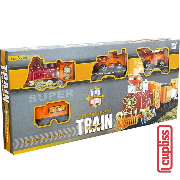 VR Toys Train Play Set Engineering Series 19021B Mainan Kereta Api Anak