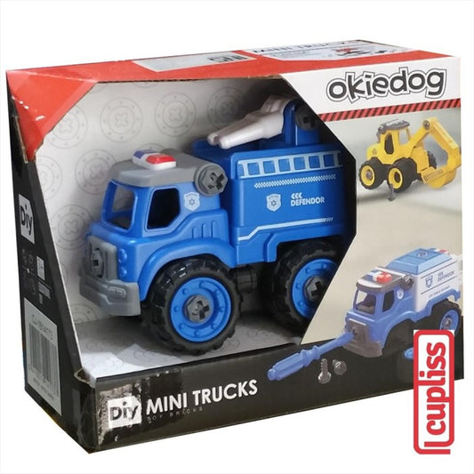 Okiedog Diy Mini Trucks Water Cannon Mainan Bongkar Pasang Anak