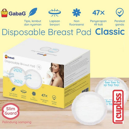 GABAG Breast Pads Classic Disposable 56pcs Breastpad