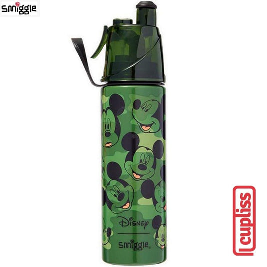 SMIGGLE Drink Bottle 440219 Spritz Stainless Mickey Mouse 500ml Khaki