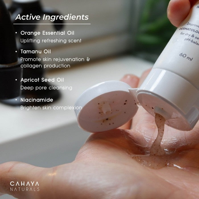 Cahaya Naturals Brightening Face Scrub 60ml Sabun Muka