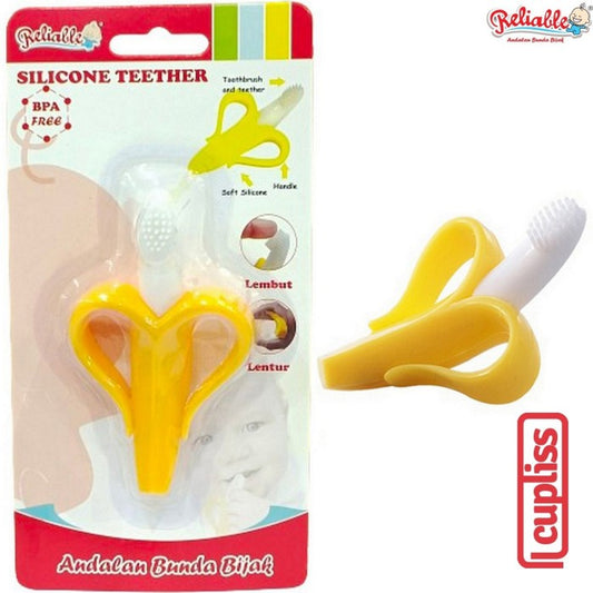 Reliable Banana Toothbrush 8861 Silicone Gigitan Bayi Teether