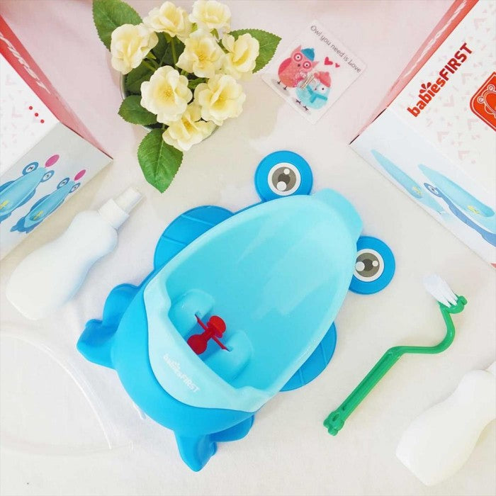 BabiesFIRST Kids Training Urinal 2in1 Blue Mini Toilet Anak Pispot