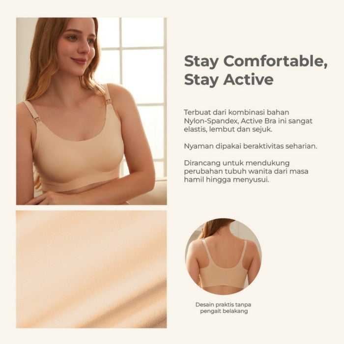 MOOIMOM basic Active Nursing Bra - Bra Hamil & Menyusui