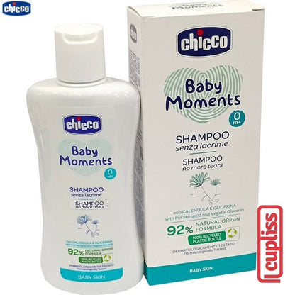 CHICCO Baby Moments Shampoo Baby Skin No Tears 200ml Sampo Bayi 200 ml 10584