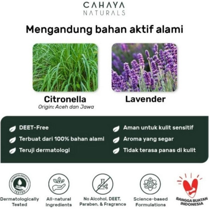 Cahaya Naturals Mozzy Spray Plus+ Natural 100ml 14020103 Repellent 100 ml Plus